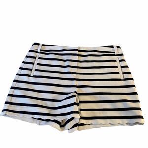 Anne Klein Black & White Striped Dress Shorts